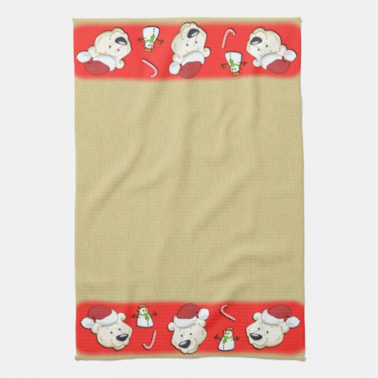 Weihnachtspolar Gold Handtuch (Vertikal)