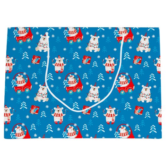 Weihnachtspolar Große Geschenktüte (Vorderseite)