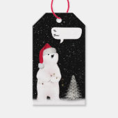 Weihnachtspolar im Schneeflocken Geschenkanhänger (Vorderseite)