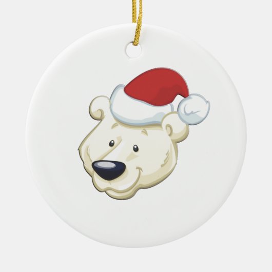 Weihnachtspolar Keramik Ornament (Vorne)