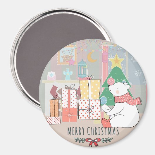 Weihnachtspolar Magnet (Vorderseite/Rückseite)