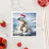 Weihnachtspolar mit Santa Cap Serviette (Beispiel)