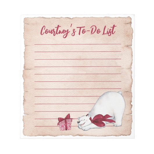 Weihnachtspolar Notizblock (Vorderseite)