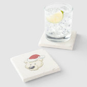 Weihnachtspolar Steinuntersetzer (Seitenansicht)