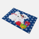 Weihnachtspolarbär Doormat Fußmatte (Schrägansicht)