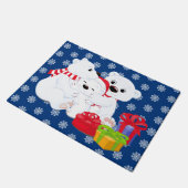 Weihnachtspolarbär Doormat Fußmatte (Schrägansicht)