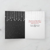 Weihnachtspolarbär in der Schneeflockenkarte Karte (Innenseite)