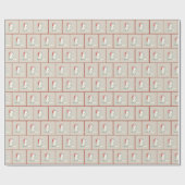 Weihnachtspolarbär in Schneeflocken Geschenkpapier (Flach)