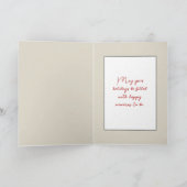 Weihnachtspolarbär in Schneeflocken Karte (Innenseite)