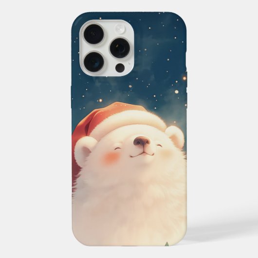 Weihnachtspolarbär iPhone Hülle (Rückseite)