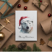 Weihnachtspolarbär, kundenspezifisch feiertagskarte