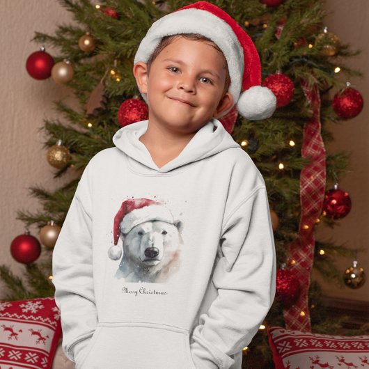 Weihnachtspolarbär, kundenspezifisch hoodie