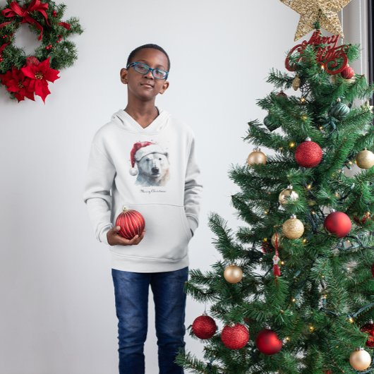 Weihnachtspolarbär, kundenspezifisch hoodie