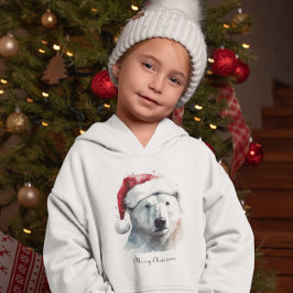 Weihnachtspolarbär, kundenspezifisch hoodie