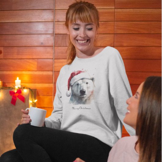 Weihnachtspolarbär, kundenspezifisch sweatshirt