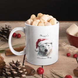 Weihnachtspolarbär, kundenspezifisch zweifarbige tasse