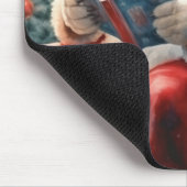 Weihnachtspolarbär lesend mousepad (Ecke)