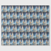 Weihnachtspolarbär mit Bier Geschenkpapier (Flach)