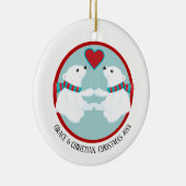 Weihnachtspolarbär Personalisiert Keramikornament (Rechts)