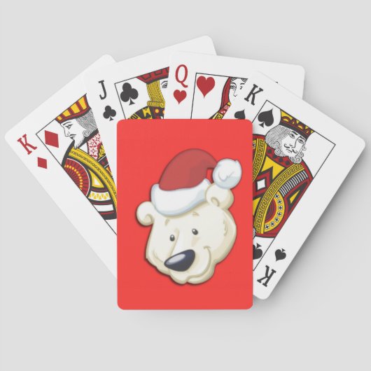 Weihnachtspolarbär Spielkarten (Rückseite)