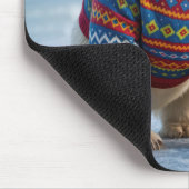 Weihnachtspolarbär und Pinguinfreunde Mousepad (Ecke)