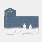 Weihnachtspolarbären in Sternen Geschenkschachtel (Ungefaltet)