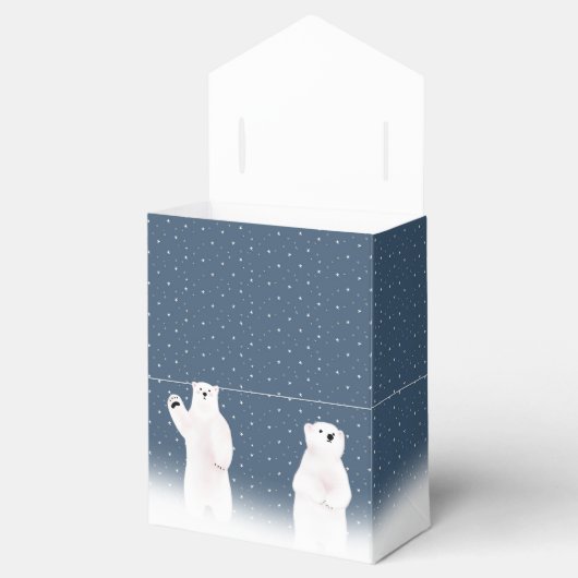 Weihnachtspolarbären in Sternen Geschenkschachtel (Geöffnet)
