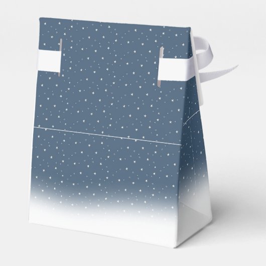 Weihnachtspolarbären in Sternen Geschenkschachtel (Rückseite)