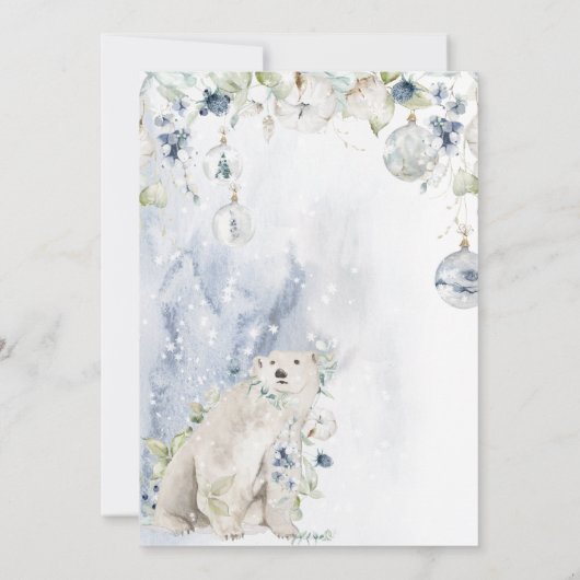 Weihnachtspolarbären Snow Foliage Gold personalisi (Rückseite)
