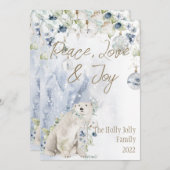 Weihnachtspolarbären Snow Foliage Gold personalisi (Vorne/Hinten)