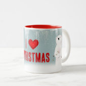 Weihnachtspolarbären Zweifarbige Tasse (VorderseiteRechts)