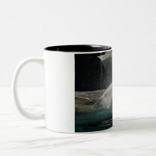 Weihnachtspolarbären Zweifarbige Tasse (Links)