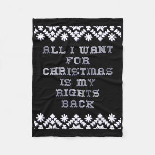 Weihnachtspolitischer Humor Xmas-Spruch Pro Trump Fleecedecke