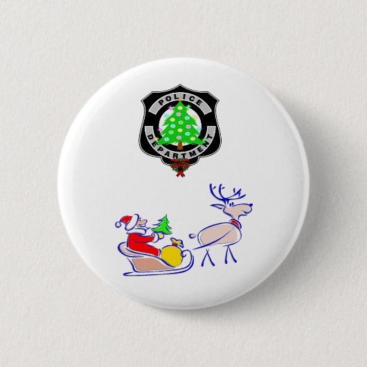 Weihnachtspolizei-Geschenke Button (Vorderseite)