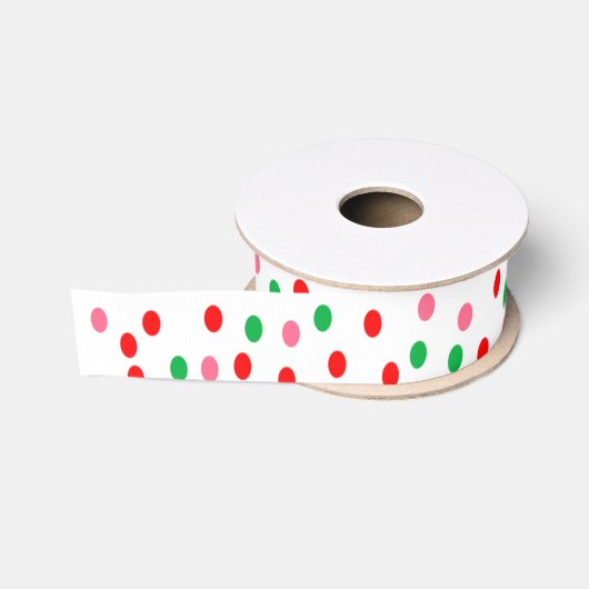 Weihnachtspolka Pünktchen Ripsband (Spule)