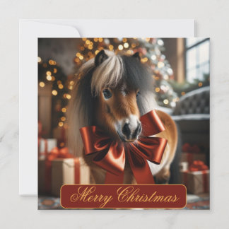 Weihnachtspony feiertagskarte