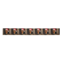 Weihnachtspony im Stallfenster Satinband