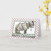 Weihnachtspony Karte (Gelbe Blume)