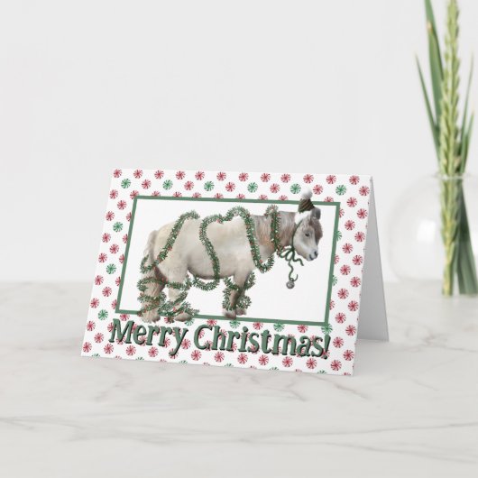Weihnachtspony Karte (Vorderseite)