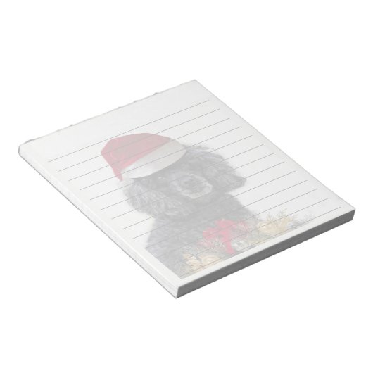 Weihnachtspoodle Notizblock (angewinkelt)