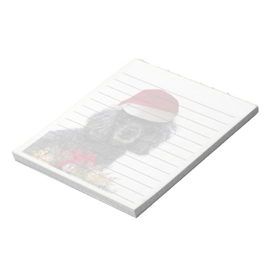 Weihnachtspoodle Notizblock (Rotiert)