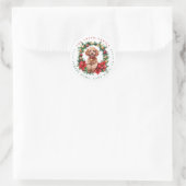 Weihnachtspoodle Round Stickers (Tasche)