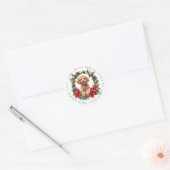Weihnachtspoodle Round Stickers (Umschlag)