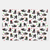 Weihnachtspoodles Wrapping Paper Sheets Geschenkpapier Set (Vorderseite)