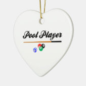 Weihnachtspool-Spieler Keramikornament (Links)