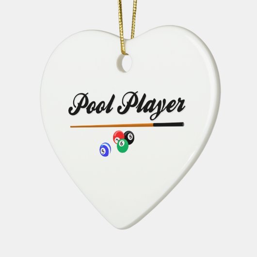 Weihnachtspool-Spieler Keramikornament (Links)