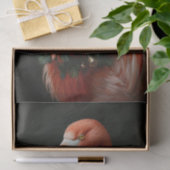 Weihnachtsportrait eines Flamingo-Dekoupage Seidenpapier (Geschenk)