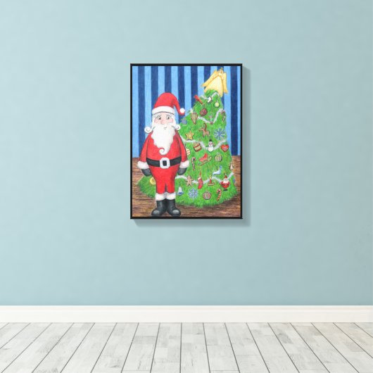 Weihnachtsportrait Leinwanddruck (Insitu (Holzboden))