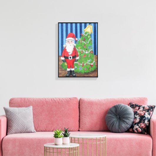 Weihnachtsportrait Leinwanddruck (Insitu (Wohnzimmer))