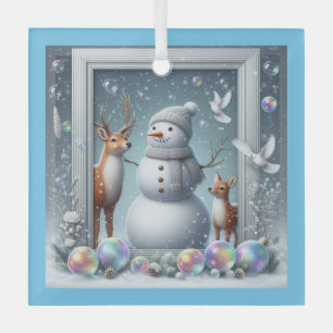 Weihnachtsportrait Ornament Aus Glas